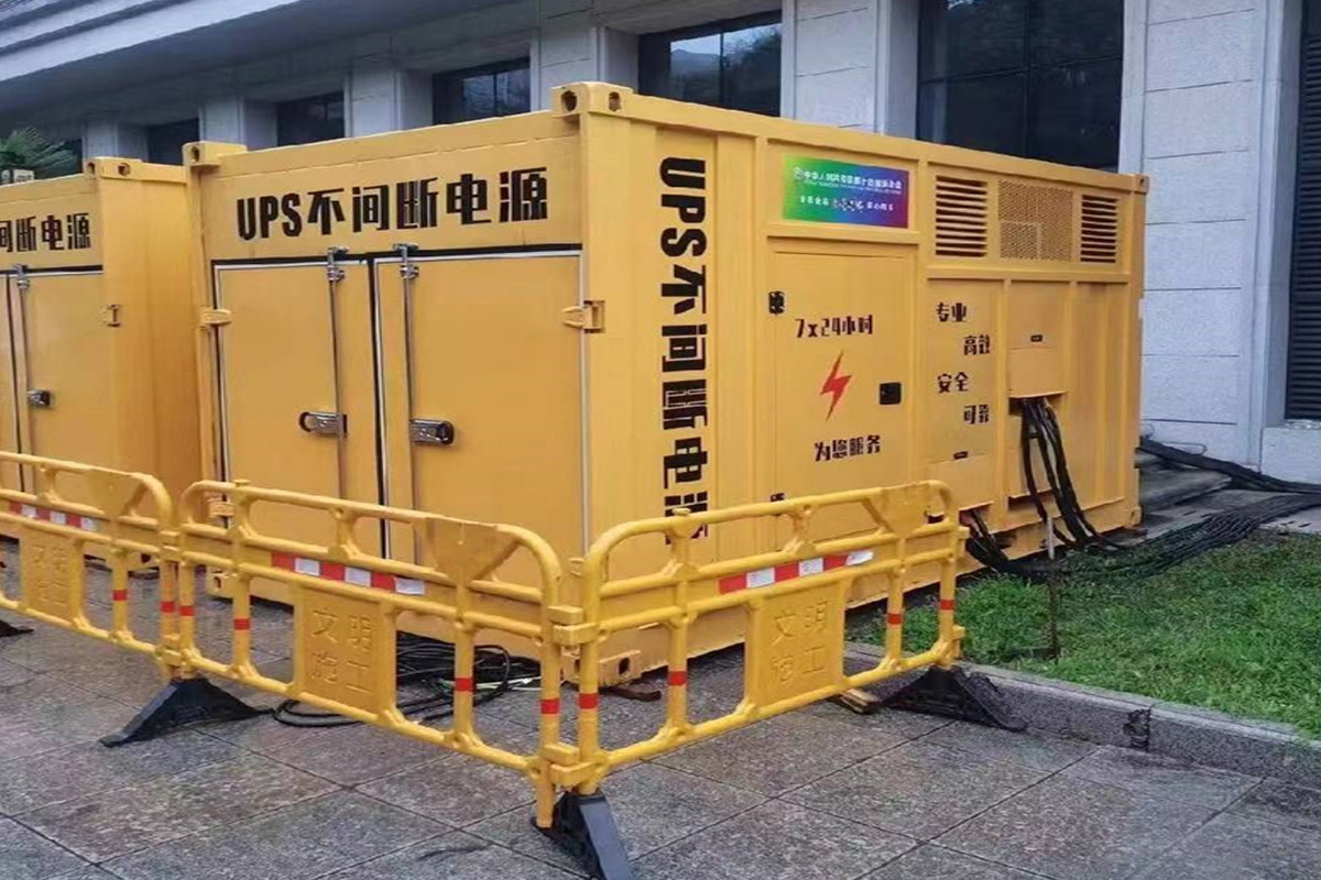 乐平发电机租赁施工现场
