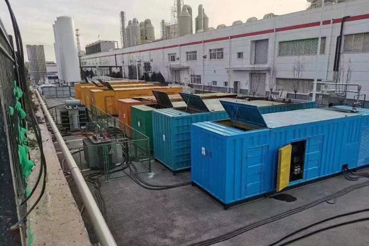 乐平发电机租赁施工现场