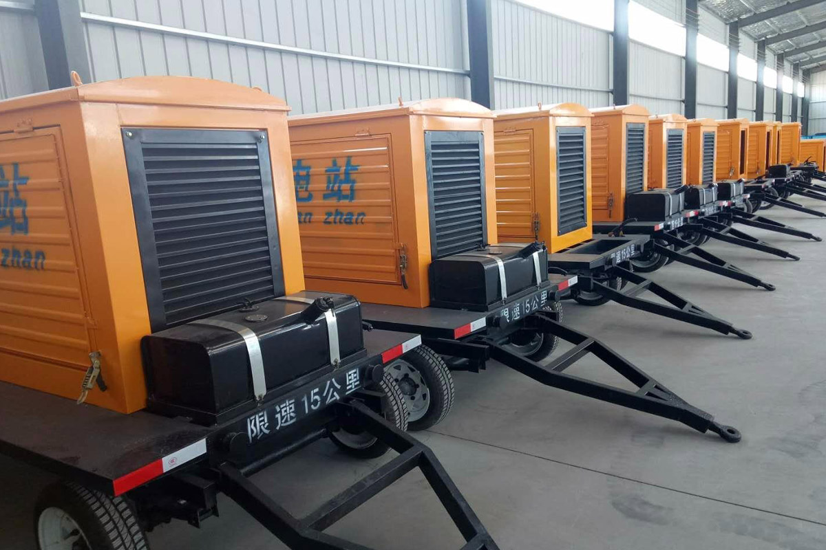 乐平发电机租赁施工现场